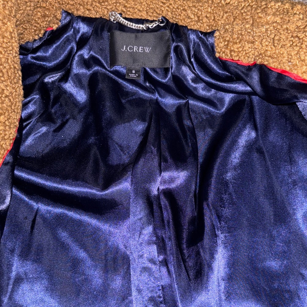 J. Crew Midnight Blue Satin Blouse